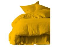 HAOMY Drap housse DILI 140x190/200cm safran