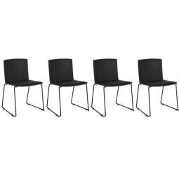 BIZZOTTO Chaise 4 Chaises Giulia Noir/Noir