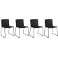 BIZZOTTO Chaise 4 Chaises Giulia Noir/Noir