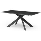 PRO LIVING Table de salle à manger Cruise céramique effet marbre noir 180x90x76 cm