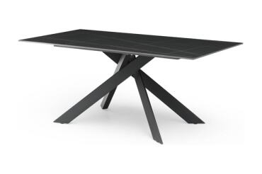 PRO LIVING Table de salle à manger Cruise céramique effet marbre noir 180x90x76 cm