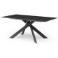 PRO LIVING Table de salle à manger Cruise céramique effet marbre noir 180x90x76 cm