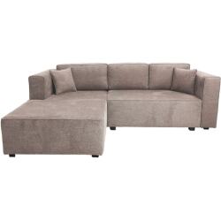 UB DESIGN Canapé lit Dany angle gauche Beige foncé 250x182