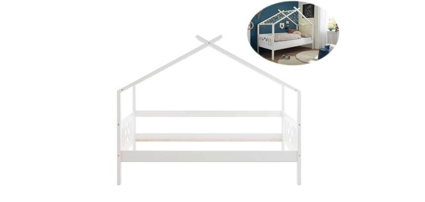 CONCEPT1 Lit enfant Juletta 90x200cm blanc