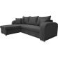 UB DESIGN Canapé lit Bari gris foncé réversible avec tiroir et coffre