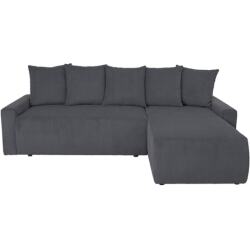 UB DESIGN Canapé lit Shelby angle droit convertible gris foncé