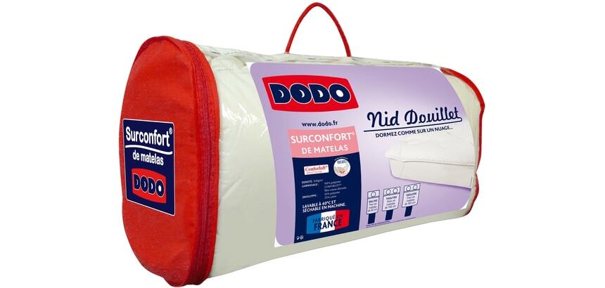 DODO Sur matelas Nid Douillet 140x190cm élastiques de coins