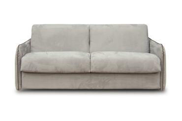 CITY Canapé lit Augusta 3 places microfibre beige/marron 160