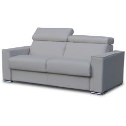 CITY Canapé lit Andorra 3 places tissu ritz matelas 140 cm