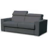 CITY Canapé lit Andorra 3 places tissu ritz gris foncé 140 cm