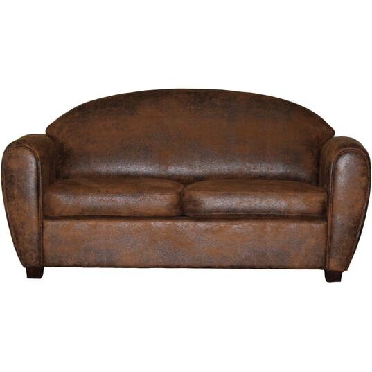 UB DESIGN Canapé tissu Werner 3 places fixe brun
