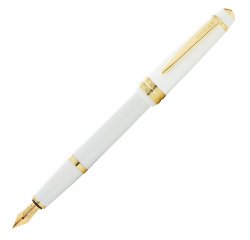 Penna stilografica Bailey Light - punta M - fusto bianco/oro - Cross