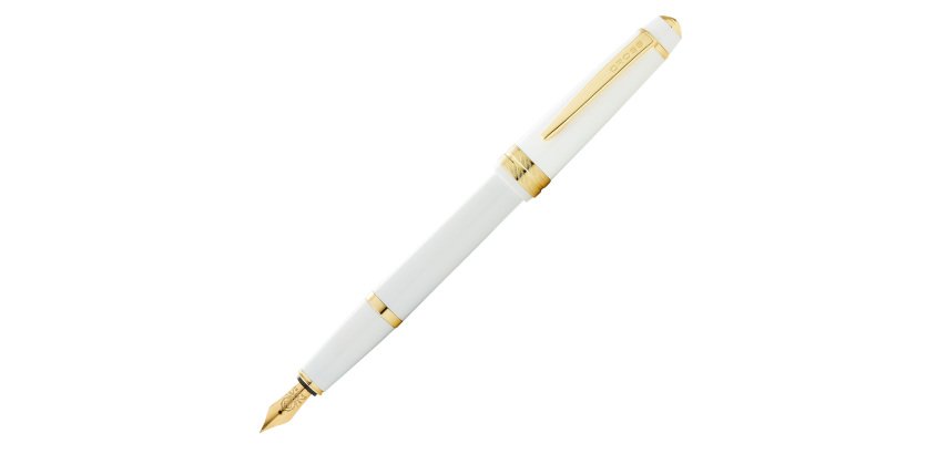 Penna stilografica Bailey Light - punta M - fusto bianco/oro - Cross