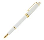 Penna stilografica Bailey Light - punta M - fusto bianco/oro - Cross