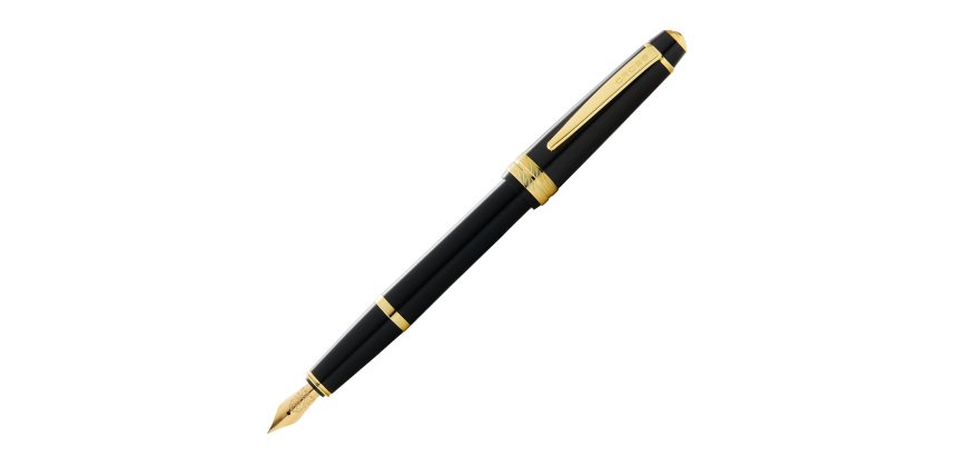 Penna stilografica Bailey Light - punta M - fusto nero/oro - Cross