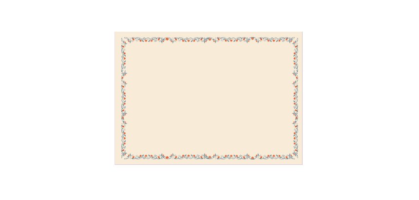 Diplomi - stampa offset fiori - A4 - 120 gr - avorio - Sadoch - conf. 10 pezzi