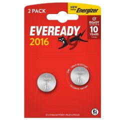 Micropila Eveready Lithium CR2016 - 3V - a pastiglia - litio - Energizer - blister 2 pezzi