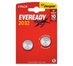 Micropila Eveready Lithium CR2032 - 3V - a pastiglia - litio - Energizer  - blister 2 pezzi