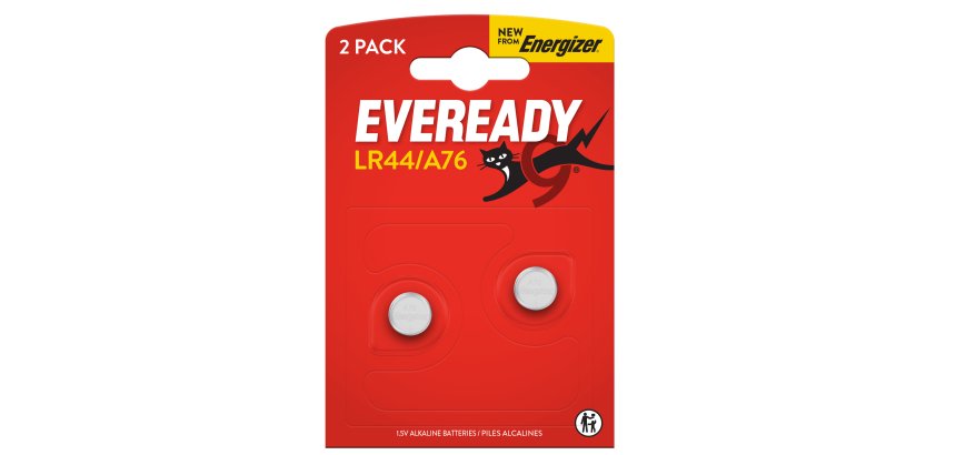 Micropila Eveready LR44/A76 - 1,5V - a pastiglia - litio - Energizer - blister 2 pezzi