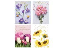 En_biglietto floreale - stampa a caldo - fantasie