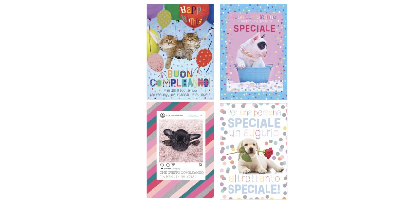 Biglietto Cani e Gatti fotografici - fantasie assortite - Rex Sadoch