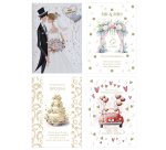 Biglietto Matrimonio - con foil oro e rilievo - fantasie assortite - Rex Sadoch