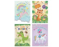 Biglietto Compleanno bambini - fantasie assortite - Rex Sadoch
