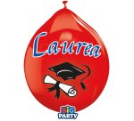 Palloncino - diametro 26 cm - lattice - Laurea - Big Party - conf. 10 pezzi