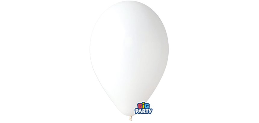 Palloncino - diametro 30 cm - lattice - bianco - conf. 10 pezzi