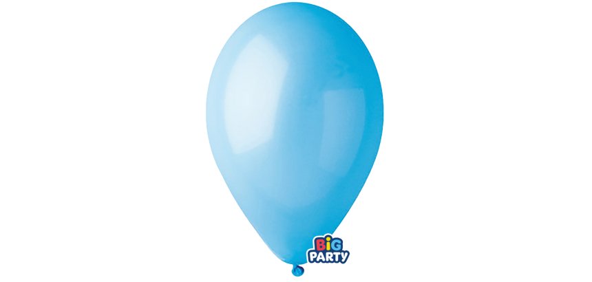 Palloncino - diametro 30 cm - lattice - celeste - conf. 10 pezzi