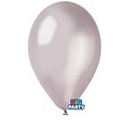 Palloncino - diametro 26 cm - lattice - metal argento - conf. 12 pezzi