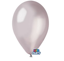Palloncino - diametro 26 cm - lattice - metal argento - conf. 12 pezzi