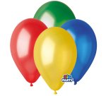 Palloncino - diametro 26 cm - lattice - metal colori assortiti - conf. 12 pezzi