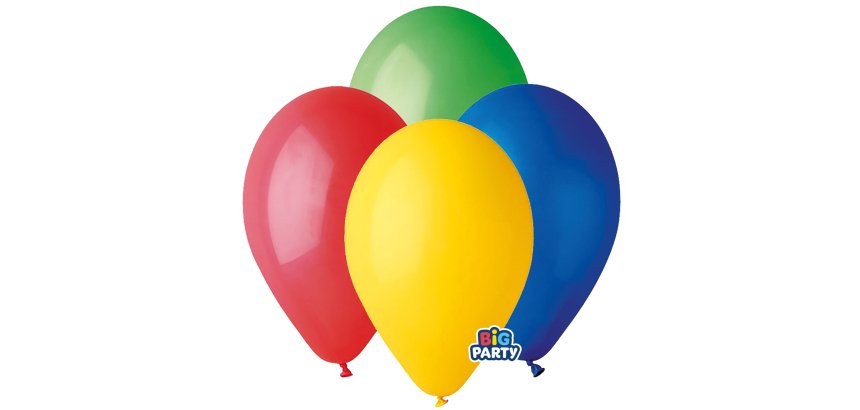 Palloncino - diametro 30 cm - lattice - colori assortiti - conf. 10 pezzi