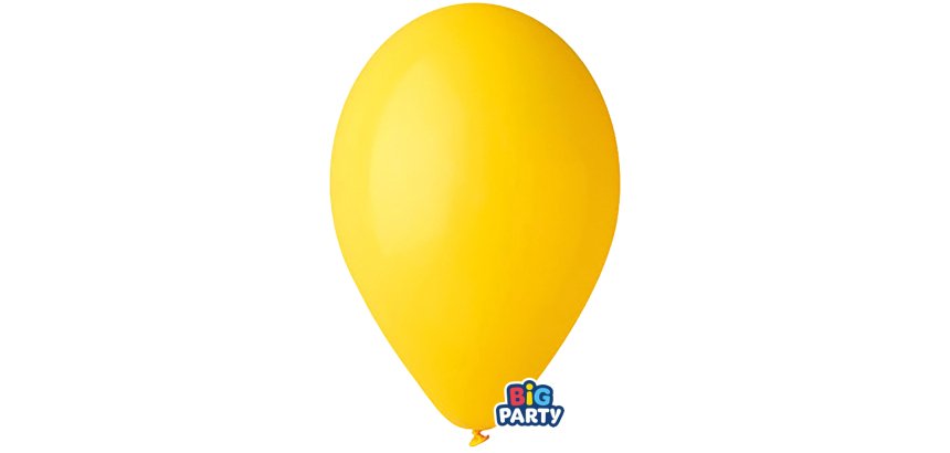 Palloncino - diametro 30 cm - lattice - giallo - conf. 10 pezzi