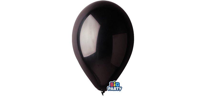 Palloncino - diametro 30 cm - lattice - nero - conf. 10 pezzi
