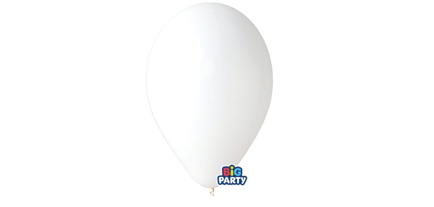 Palloncino - diametro 26 cm - lattice - bianco - conf. 16 pezzi