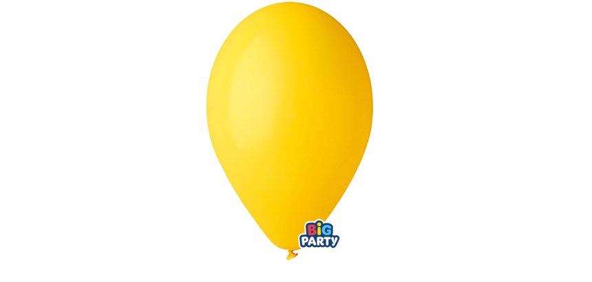Palloncino - diametro 26 cm - lattice - giallo - conf. 16 pezzi