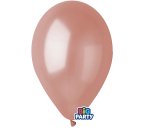 Palloncino - diametro 26 cm - lattice - metal rosa gold - conf. 12 pezzi