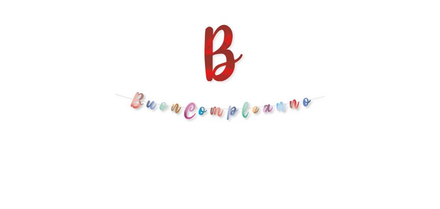 Festone Buon compleanno - in cartoncino - Big Party