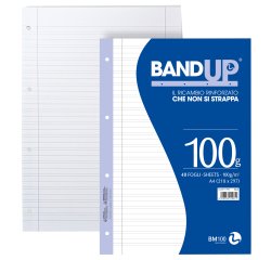 Ricambi BandUP forati rinforzati - A4 - rigo di 3a - 100gr - BM - conf. 40 pezzi