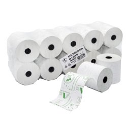 Rotolo per registratori di cassa - carta termica BPA free - 79 mm x 60 mt - 48 gr - diametro esterno 64 mm - anima 12 mm - Rotolific io Pugliese - blister 10 pezzi