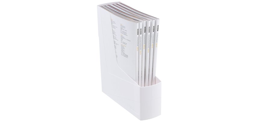 Portariviste Green2desk - in PS riciclato - 30 x 25,8 cm - dorso 9 cm - bianco - Fellowes