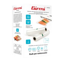 Rullo per sottovuoto - 22 x 500 cm - PE - trasparente - Girmi - conf. 2 pezzi