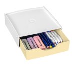 Cassettiera componibile Storage box -  18,6 x 18,5 x 6,4 cm  - giallo chiaro - Cep