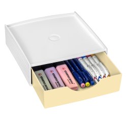 Cassettiera componibile Storage box -  18,6 x 18,5 x 6,4 cm  - giallo chiaro - Cep