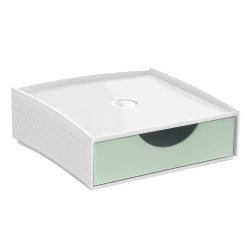 Cassettiera componibile Storage box -  18,6 x 18,5 x 6,4 cm  - verde salvia - Cep