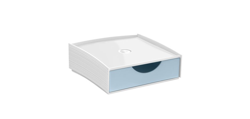 Cassettiera componibile Storage box -  18,6 x 18,5 x 6,4 cm  - azzurro chiaro - Cep