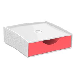 Cassettiera componibile Storage box -  18,6 x 18,5 x 6,4 cm  - rosso - Cep