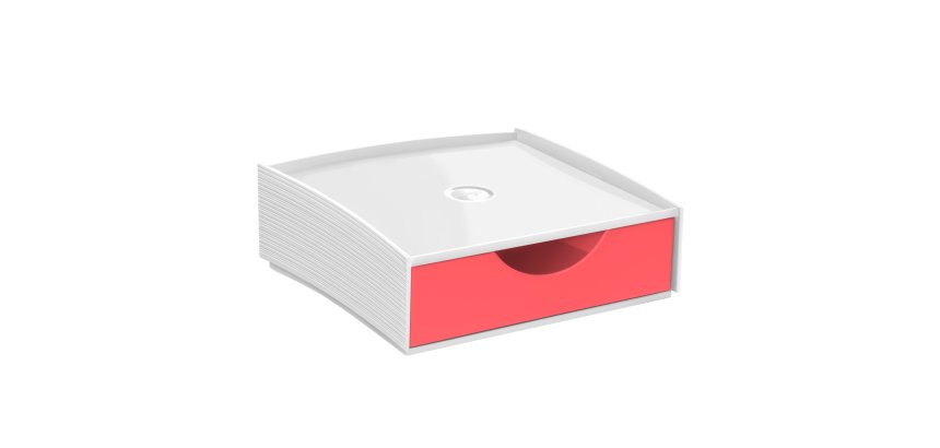 Cassettiera componibile Storage box -  18,6 x 18,5 x 6,4 cm  - rosso - Cep